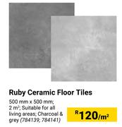 Ruby Ceramic Floor Tiles-500mm x 500mm Per Sqm