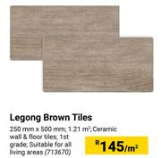 Legong Brown Tiles-250mm x 500mm Per Sqm