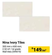Nina Ivory Tiles-300mm x 600mm Per Sqm