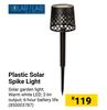 Solar Flair Plastic Solar Spike Light