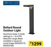 Solar Flair Bollard Round Outdoor Light