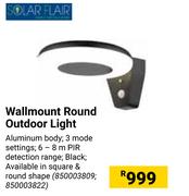 Solar Flair Wallmount Round Outdoor Light