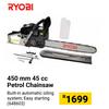Ryobi 450mm 45cc Petrol Chainsaw