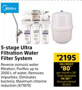 Midea 5 Stage Ultra Filtration Water Filter System