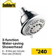 Builders 3 Function Water Saving Shower Head