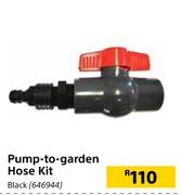 Pump To Garden Hose Kit Black