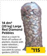 14 dm3 20kg Large Red Diamond Pebbles
