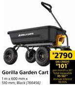 Gorilla Garden Cart (Black)-1m x 600mm x 510mm