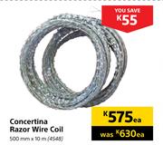 Concertina Razor Wire Coil-500mm x 10m Each