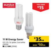 Eurolux 11W Energy Saver E27-Each