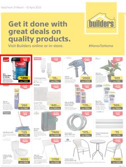 Builders Kitwe : Get It Done With Great Deals On Quality Products (21 March - 10 April 2023), page 1