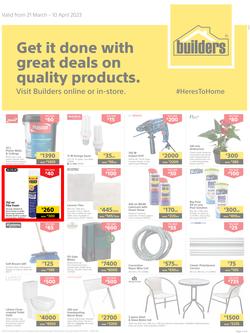 Builders Kitwe : Get It Done With Great Deals On Quality Products (21 March - 10 April 2023), page 1