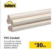 Builders PVC Conduit 4m x 20mm-Each