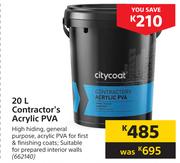 Citycoat Contractor's Acrylic PVA-20Ltr
