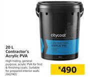 Citycoat 20L Contractor's Acrylic PVA
