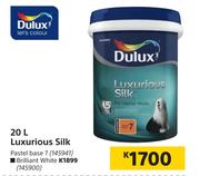 Dulux 20L Luxurious Silk (Pastel Base)