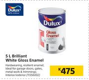 Dulux 5L Brilliant White Gloss Enamel