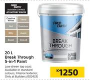 Fired Earth 20L Break Through 5 In 1 Paint