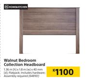 Home & Kitchen Walnut Bedroom Collection Headboard-1.36m (h) x 1.8m(w) x 40mm (d)