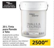 Fired Earth Tinta para Parede e Teto-20L