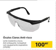 Óculos Claros Anti risco