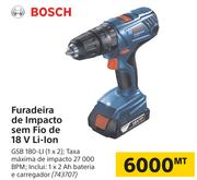 Bosch Furadeira de Impacto sem Fio de 18 V Li-Ion