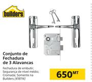 Builders Conjunto de Fechadura de 3 Alavancas