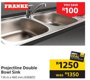 Franke Projectline Double Bowl Sink-0.16m x 460mm