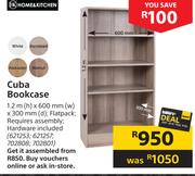 Home & Kitchen Cuba Bookcase-1.2m (h) x 600mm (w) x 300mm (d)