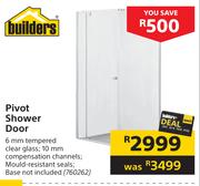 Builders Pivot Shower Door