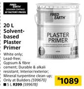 Fired Earth 20L Solvent Based Plaster Primer