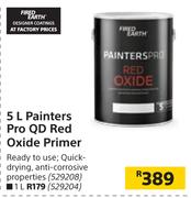 Fired Earth 5L Painters Pro QD Red Oxide Primer