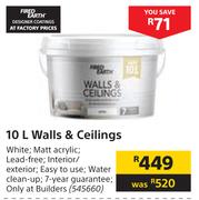 Fired Earth 10L Walls & Ceilings