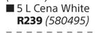 Duram 5L Matt Acrylic PVA Cena White-Each