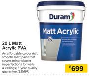 Duram 20L Matt Acrylic PVA