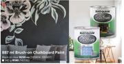 Rust Oleum 887ml Brush On Chalkboard Paint (Black Or Clear)-Each
