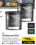 Fired Earth 1L Chalkboard Paint (Green)