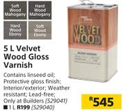 Fired Earth 1L Velvet Wood Gloss Varnish