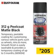 Rust Oleum Peelcoat Matte Black-312g