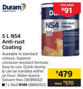 Duram NS4 Anti-Rust Coating-5Ltr