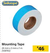 Sellotape Mounting Tape 24mm x 3mm x 1m