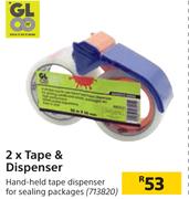Gloo 2 x Tape & Dispenser