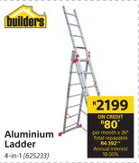 Builders 4-In-1 Aluminium Ladder 625233