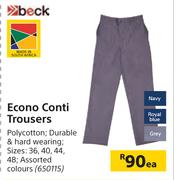 Beck Econo Conti Trousers-Each