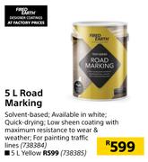 Fired Earth 5L Road Marking (Yellow)