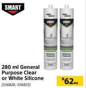 Fired Earth Smart 280ml General Purpose (Clear Or White) Silicone-Each