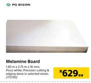 Melamine Board 1.83m x 2.75m x 16mm-Each