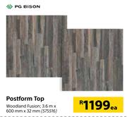 PG Bison Postform Top 3.6m x 600mm x 32mm-Each