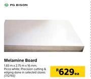 PG Bison Melamine Board 1.83m x 2.75m x 16mm-Each
