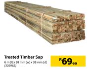 Treated Timber Sap 6m (l) x 380mm (w) x 380 mm (d)